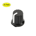 thumbnail image 1 of 10 Pcs 6mm Dia Shaft Hole Plastic Potentiometer Rotary Control Knobs Caps Black, 1 of 5