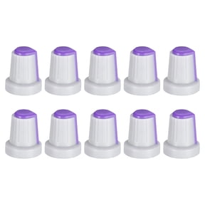 10 Pcs 6mm Shaft Hole Knob for Speaker Effect Pedal Amplifier Grey Potentiometer Knob Purple Mark