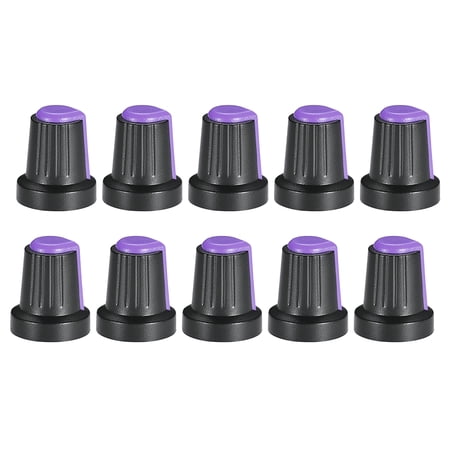 10 Pcs 6mm Shaft Hole Knob for Speaker Effect Pedal Amplifier Potentiometer Knob Purple Mark 17mm Height