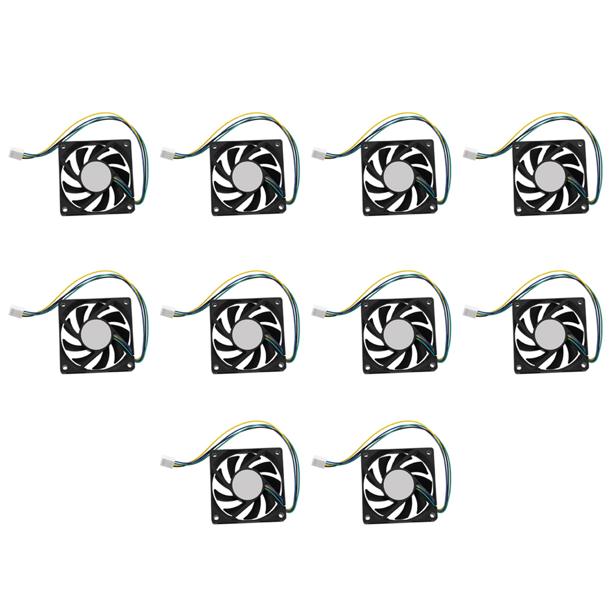 10 Pcs 70X70X15mm 12V 4 Pins PWM PC Computer Case CPU Cooler Cooling ...