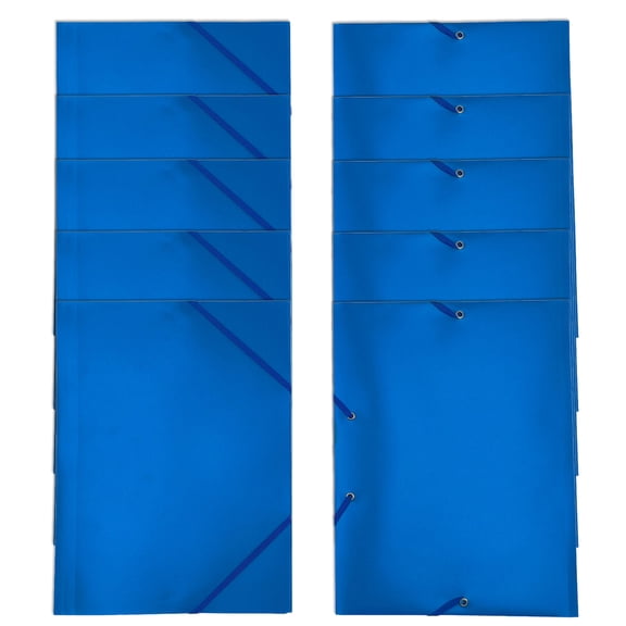 10 Pcs A 4 File Folder Portfolios Folder Document Folder Postal Folder with Elastic Plastic Corner Folder