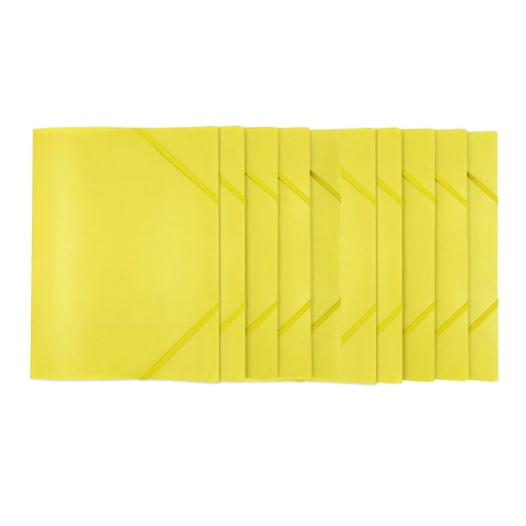 10 Pcs A 4 File Folder Portfolios Folder Document Folder Postal Folder with Elastic Plastic Corner Folder