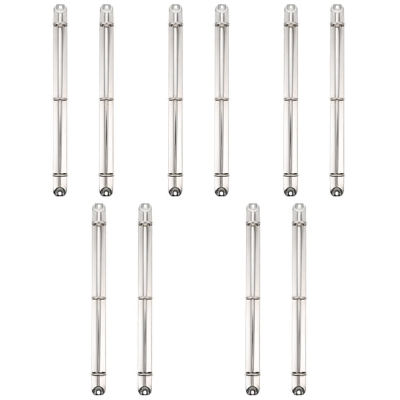 CIMAXIC Sturdy Silver Metal Binder Rings, Secure , A4, 10Pcs