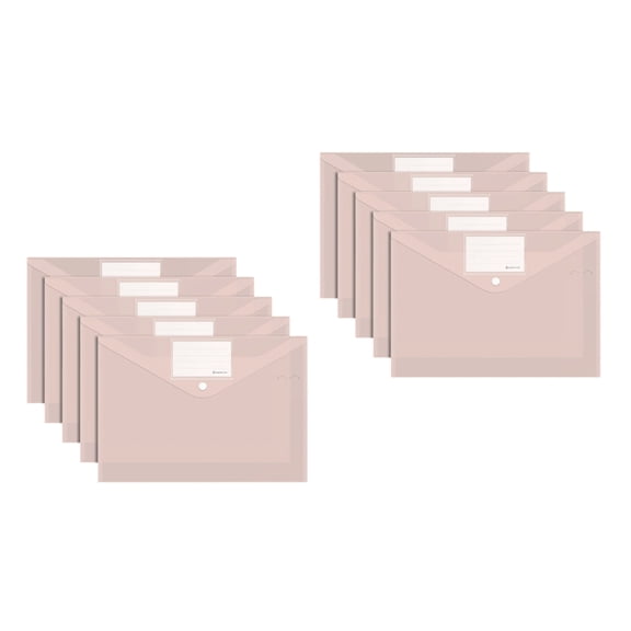 10 Pcs A4 Document Bag File Folders File Organiser File Bag for School Office
