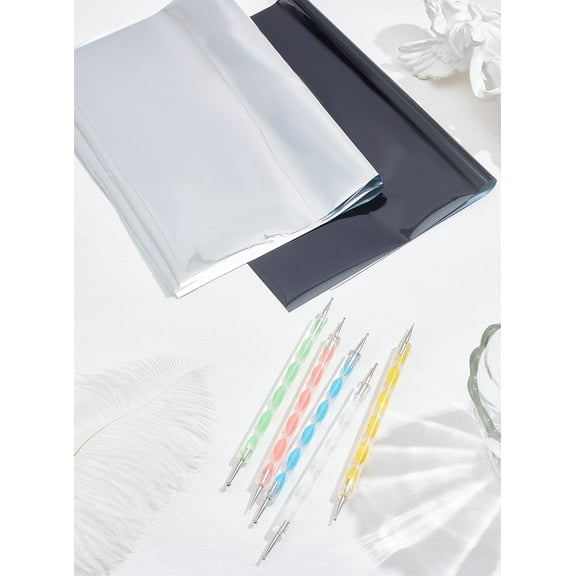 10 Pcs A4 Embossing Foil Paper with 5Pcs Stylus for DIY Craft Scrapbooking Cards Making Making DIY