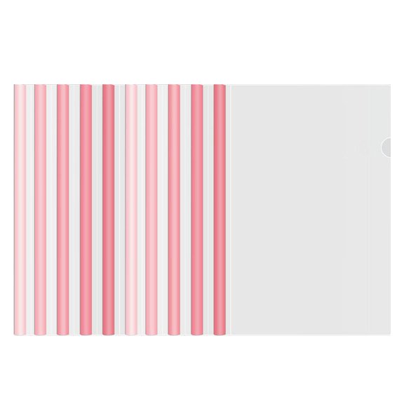 10 Pcs A4 Folder Clear Drawbar Loose-Leaf Binder Office Data File Organizing Storage