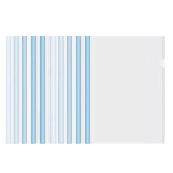 10 Pcs A4 Folder Clear Drawbar Loose-Leaf Binder Office Data File Organizing Storage