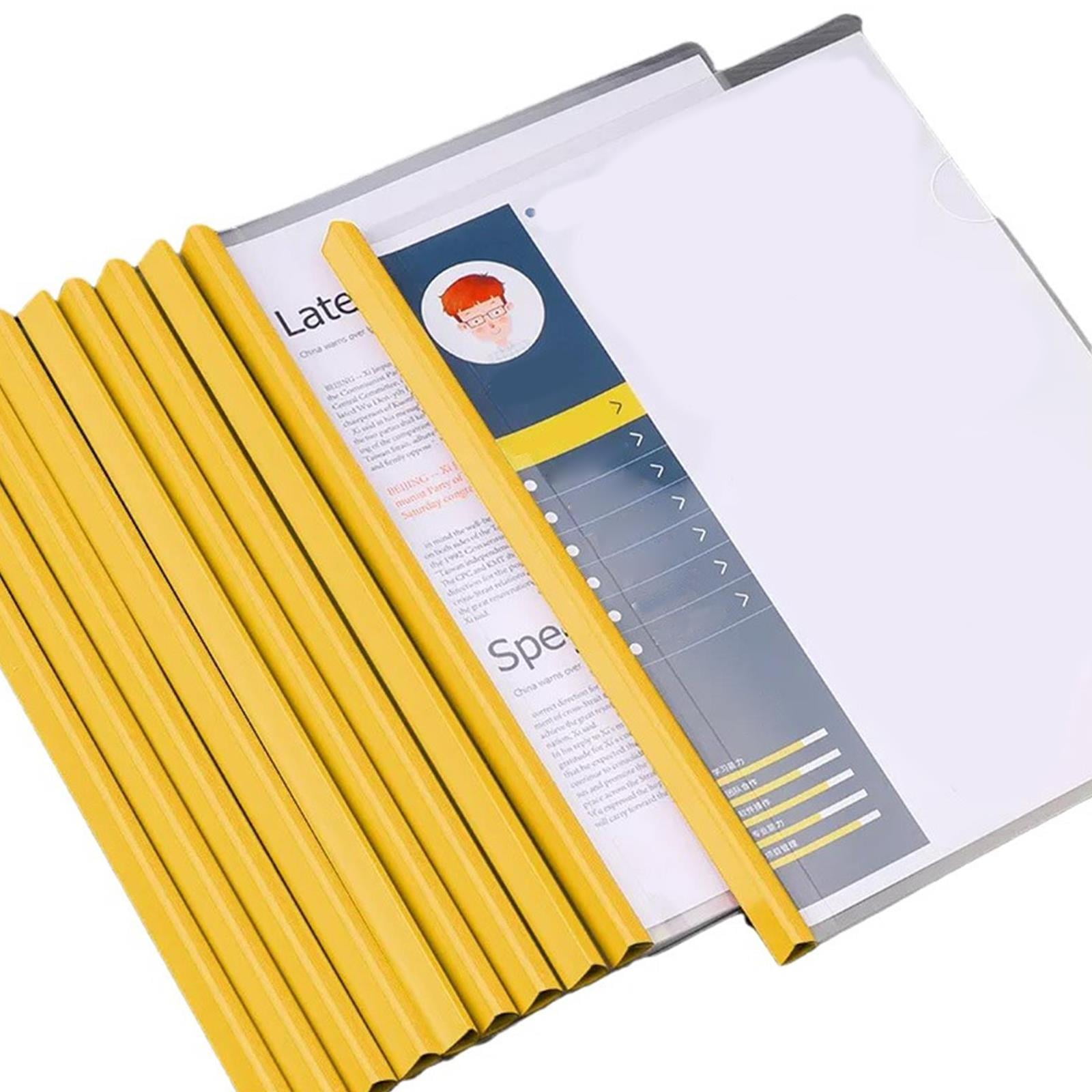 10 Pcs Clear A4 Slide Binder Folders, Sliding Bar Report Covers, Plastic  File Folder Project Presentation Covers, Organizer Slider Binder for Home  Office School Documents Classification (5 
