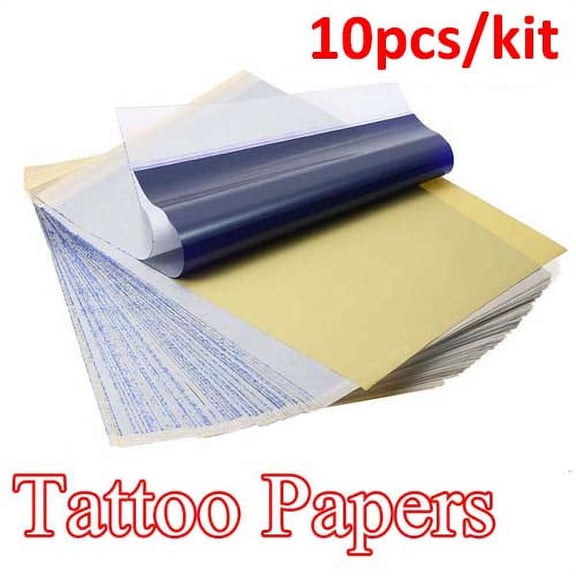 10 Pcs A4 Tattoo Transfer Paper Tattoo Supplies Carbon Thermal Transfer Paper Tattoo Stencil Copy Tracing Paper Accessory
