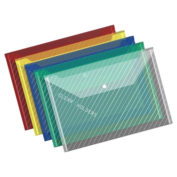 10 Pcs A4 Thickened File Folders Paper Storage Bag Document Bag File Organiser