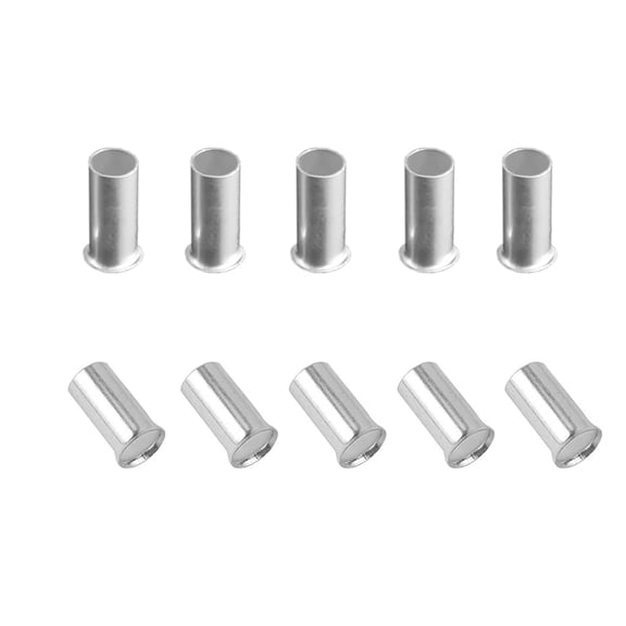 10 Pcs AWG 4/0 Wire Ferrules Kit Tinned Copper Crimp Connector Non Insulated Electrical Cable Pin Cord End Terminal Assortment Kit for Electric Connectors(EN120-30)