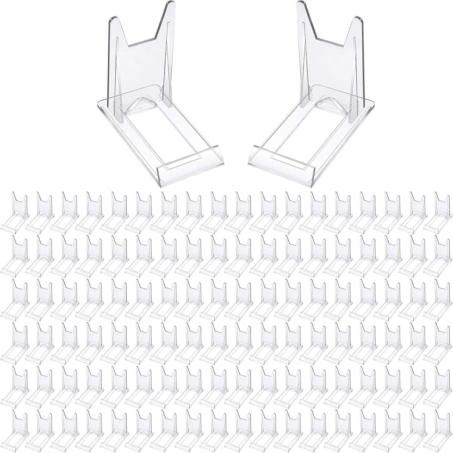 10 Pcs Acrylic Adjustable Plate Stands For Display Plastic Stand Holders Picture Plate Holders Clear Mini Easels Stands to Display Pictures for Home Office Supplies Festival Party Decoration