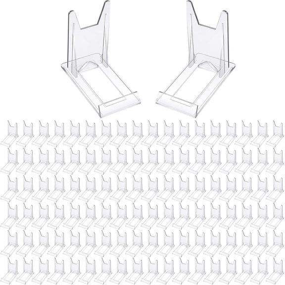 10 Pcs Acrylic Adjustable Plate Stands For Display Plastic Stand Holders Picture Plate Holders Clear Mini Easels Stands to Display Pictures for Home Office Supplies Festival Party Decoration