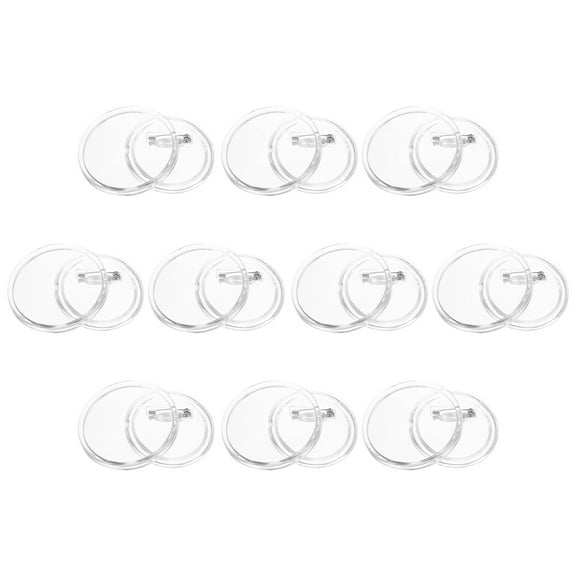10pcs Photo Buttons Blank Badge Parts Acrylic Diy Badge Buttons