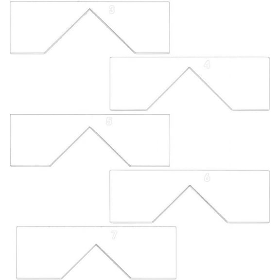 10 Pcs Acrylic Corner Miter Tool 3/4/5/6/7mm Clear Book Binding Corner Cutting Tool Bookbinding Corner Cutting Jig Set