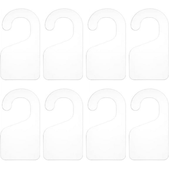 10 Pcs Acrylic Door Hanger Blank Clear Engraved Hanging Handle Do Not Disturb Door Sign Handmade Hanging Sign for Wedding Birthday Parties Flower Shops Cafes DIY