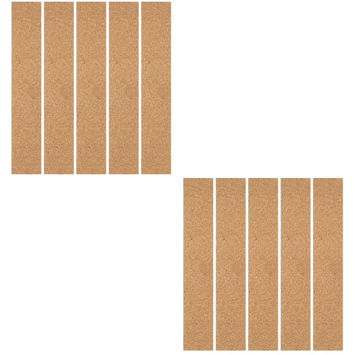 10 Pcs Adhesive Cork Strips Boards for Walls Tile Ornament Self-adhesive Tiles Office