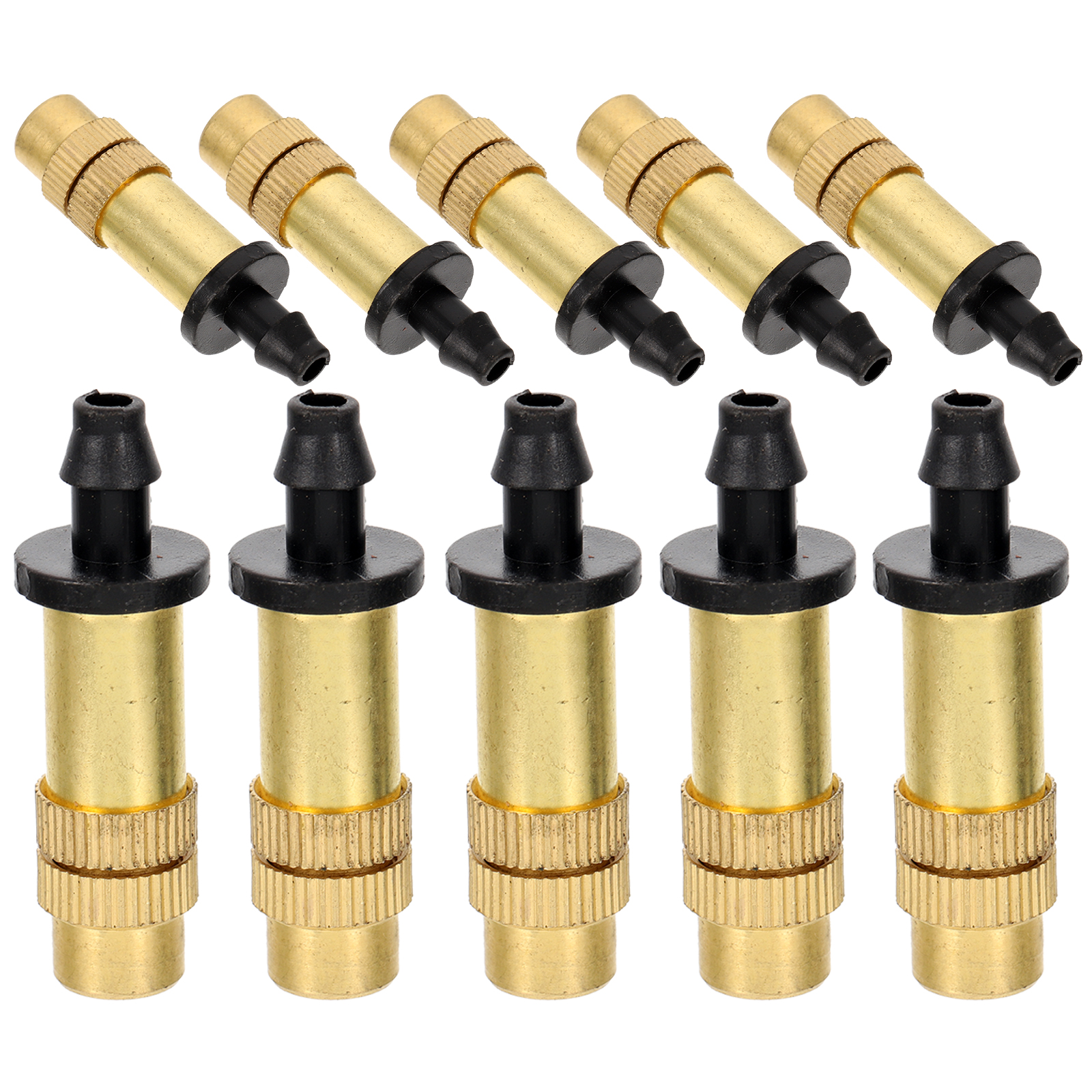 10 Pcs Adjustable Atomizing Nozzle Hose Mister Connector Misting Nozzle