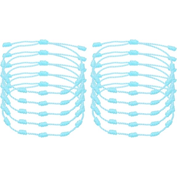 10 Pcs Adjustable Cord Bracelet String, 7 Knot Good Luck Handmade Braided String Protection for Women DIY Wrist Jewelry Making, 13-26cm Long