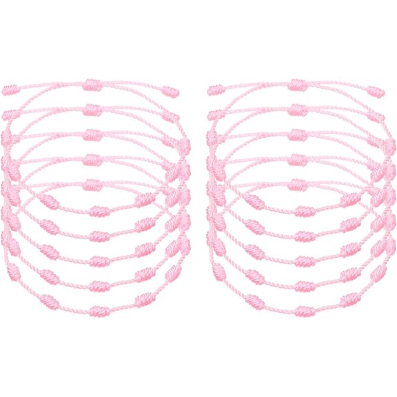 10 Pcs Adjustable Cord Bracelet String, 7 Knot Good Luck Handmade Braided String Protection for Women DIY Wrist Jewelry Making, 13-26cm Long