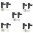 thumbnail image 1 of 10 Pcs Adjustable Wood/Glass Shelf Bracket Wall Mount Heavy Duty Floating Brackets for 3-28mm Thick Shelves,Black, 1 of 7