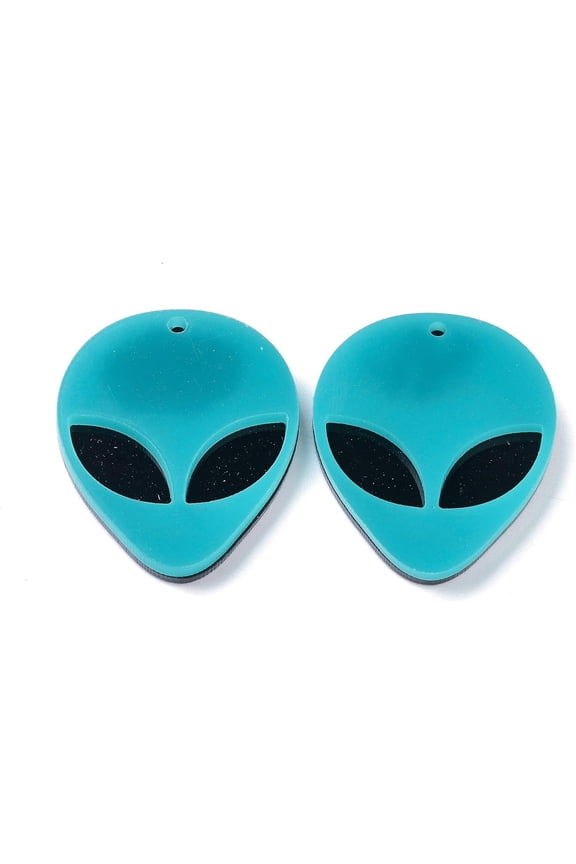 10 Pcs Alien Face Charms Pendant Opaque Acrylic Pendants Jewelry Making Charms Acrylic Charms Pendant Pendant Ornament for Women DIY Necklace Bracelet Earring Jewelry Craft Making