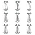 thumbnail image 1 of 10 Pcs Aluminum Alloy Fishbone Tent Stakes Deck Anchor Pegs with Spring Rope Buckle Hook, Windproof Camping Pegs for Wood Platform, Secure Tent Anchors for Outdoor Hiking 3Inch, 1 of 4