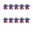 thumbnail image 1 of 10 Pcs American Patriotic Cupcake Toppers, 4th of July Foil Firework Cupcake Toppers Tinsel Drink CupCake Decoration Picks Independence Day Supplies Favor(B), 1 of 6