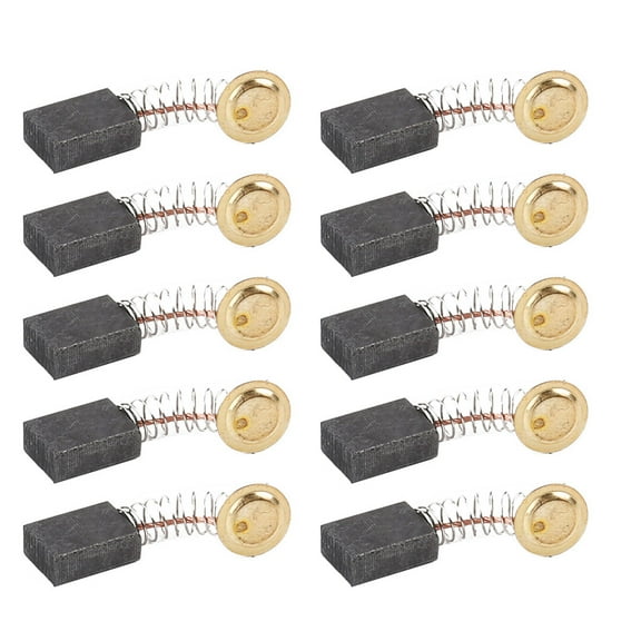 10 Pcs Angle Grinder Carbon Brushes Selected Spring Carbon Brush for Electric Motors Spare Part Replacement