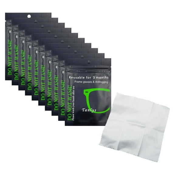 10 Pcs Anti Fog Wipes for Glasses Reusable Suede Defogger Cloth for Eyeglasses/Swimming Goggles/Window