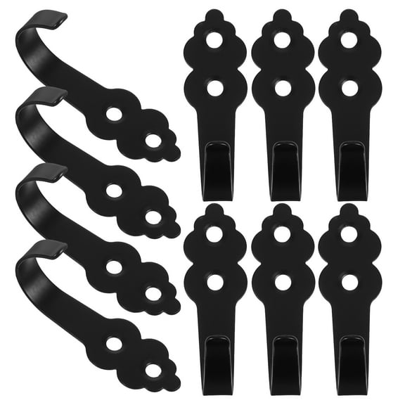 10 Pcs Love Hooks Metal Hook 7.00X3.80X2.20CM Black
