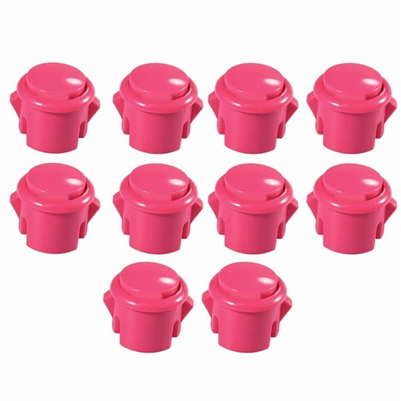 10 Pcs Arcade Buttons 30Mm Responsive Arcade Buttons for Gaming Enthusiasts Pink,10 * Arcade Buttons,Pink