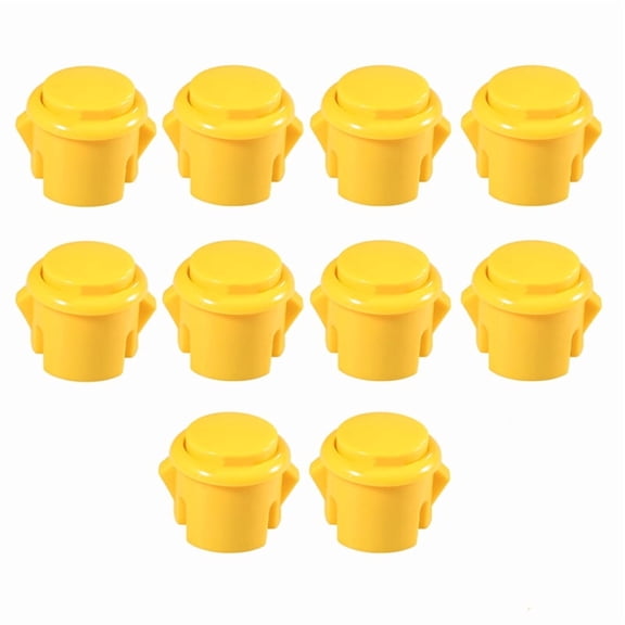 10 Pcs Arcade Buttons 30Mm Responsive Arcade Buttons for Gaming Enthusiasts Yellow,10 * Arcade Buttons,Yellow