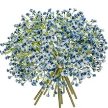 10 Pcs Artificial Baby's Breath Flower 9.8" Faux Flowes Arrangement Wedding Fake Flowers Home Decor Blue
