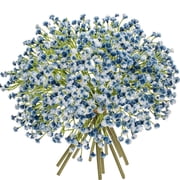 10 Pcs Artificial Babys Breath Flower 9.8" Faux Flowes Arrangement Wedding Fake Flowers Home Decor Blue