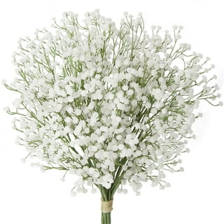 Nubry 10Pcs 30 Bunches Babys Breath Artificial Fake Flowers Bouquet  Gypsophila Bulk Flower in White for Wedding Crown Home Party Garden Decor