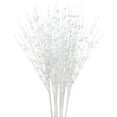 thumbnail image 1 of 10 Pcs Artificial Glitter Berry Stem Decorations Bead Sticks Pick, 19.7 Inch Halloween Christmas Ornaments Glittery Twigs for Christmas Tree Xmas Wreath Vase Filler Home Decor (White), 1 of 7