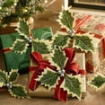 thumbnail image 1 of 10 Pcs Artificial Holly Berries, 5.12 inch Faux Berries Holly Leaves, Fake Berries with Green Leaves Christmas Tree Wreath Decor and Gift Box Warp, 1 of 7