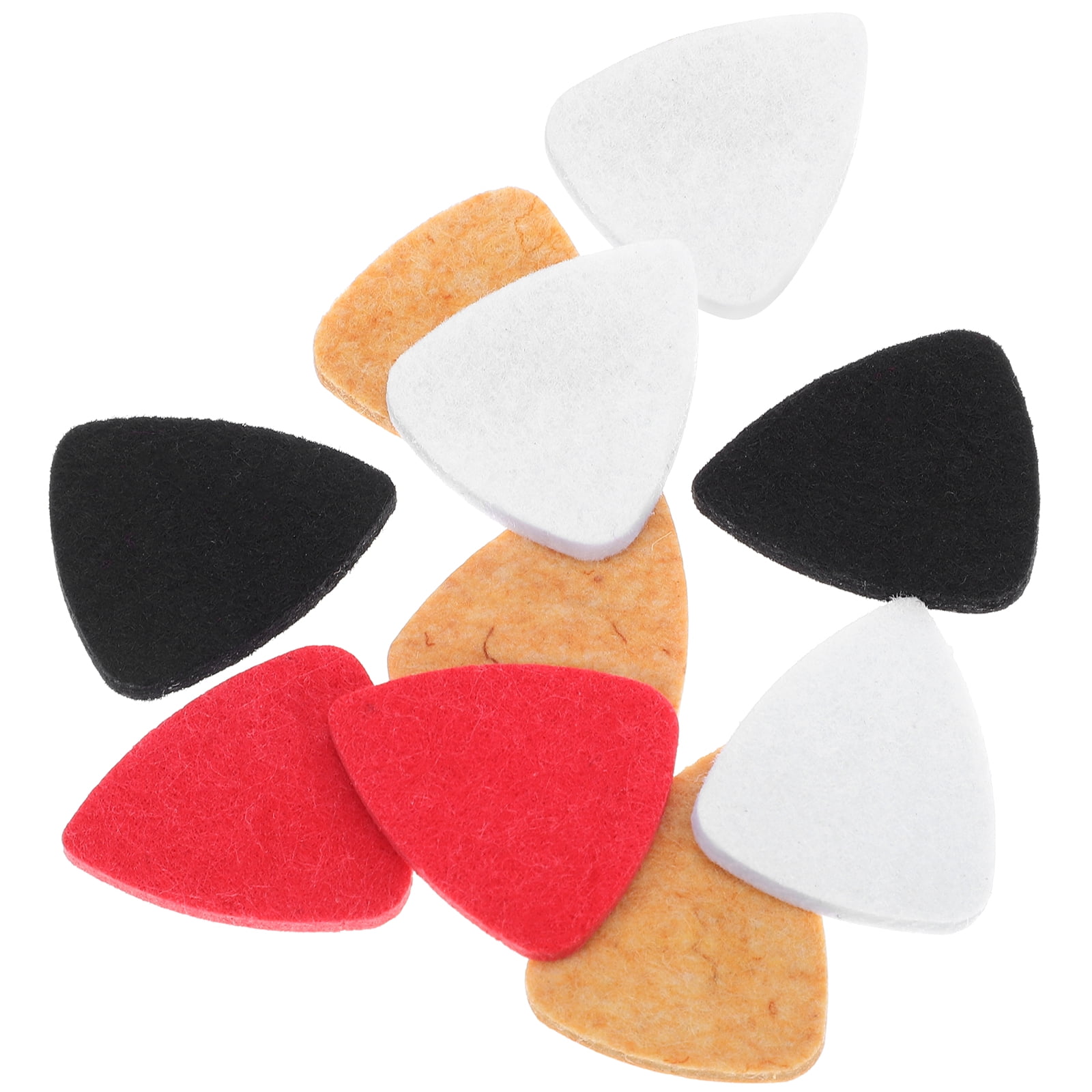 10 Pcs Assorted Color Felt Picks Guitar Picks Plectrums for Ukulele