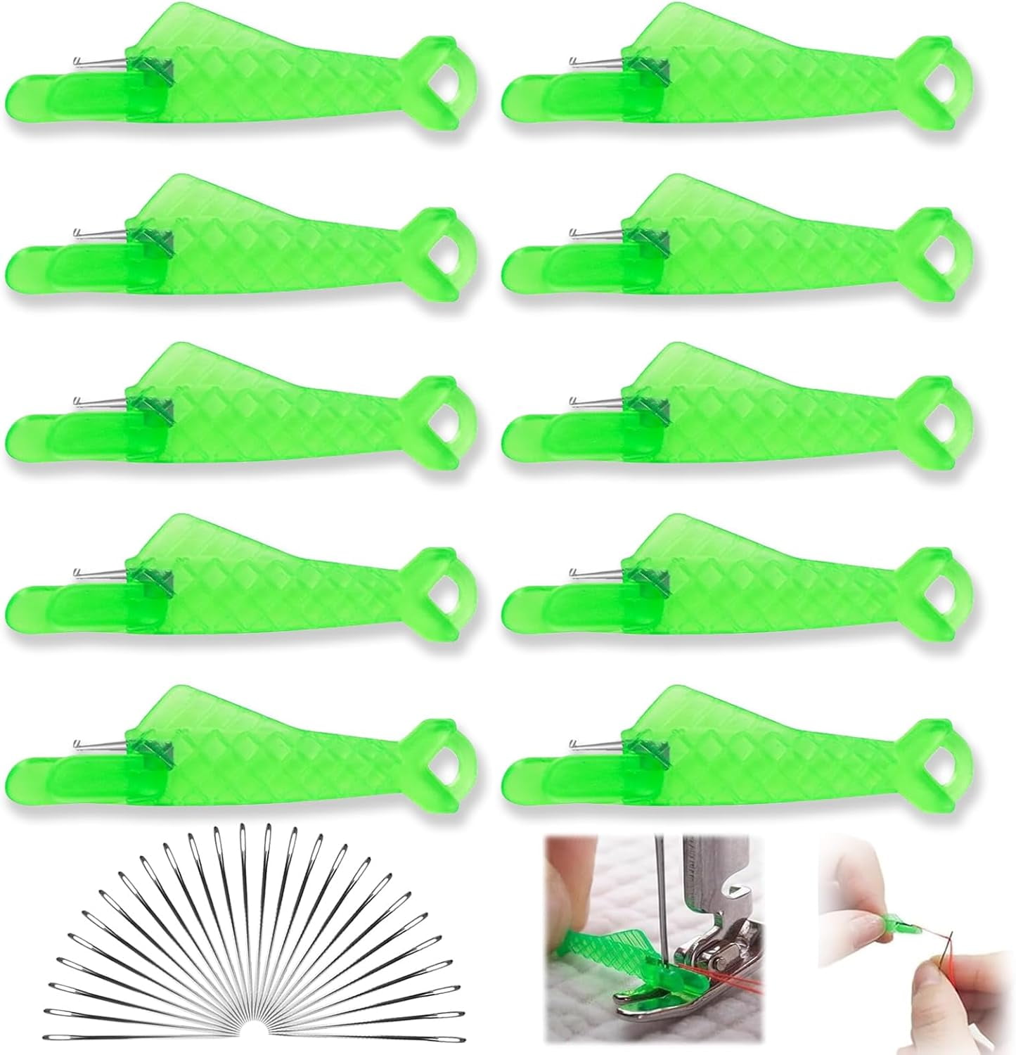 10 Pcs Automatic Sewing Needle Threader, 2025 Upgraded Sewing Machine ...