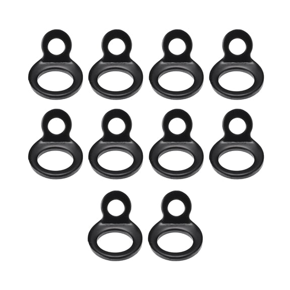 10 Pcs Automotive Tie Down Strap Rings Multi-Purpose Anchors Hooks for Cars Black