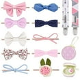 thumbnail image 1 of 10 Pcs Baby Girl headband by Dodo Babies + 2 Pacifier Clips + Pacifier Case Baby Girl Bows for Girls Shower/Registry Gift, 1 of 4