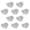 10 Pcs Baking Cup HeartShaped Aluminum Foil Box Cake Pans Pudding