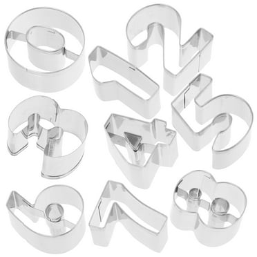 MLINS 10pcs Number Cookie Cutters Number Shape Biscuits Molds Home Baking Accessories Sugar Diy Molds
