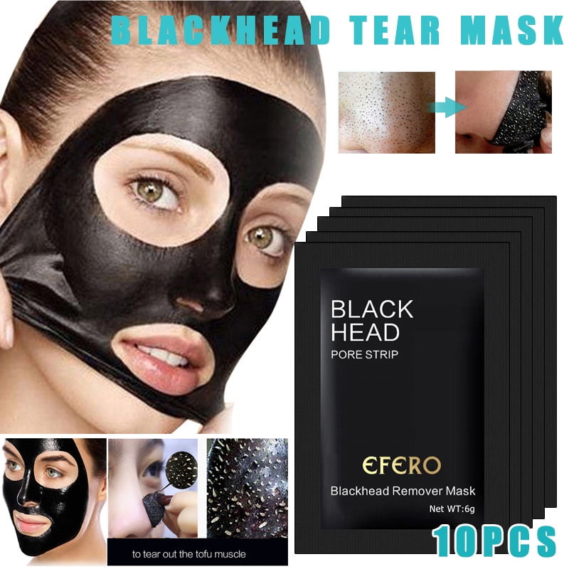 10 Pcs Bamboo Charcoal Blackhead Remover Peel Off Mask Deep Cleaning