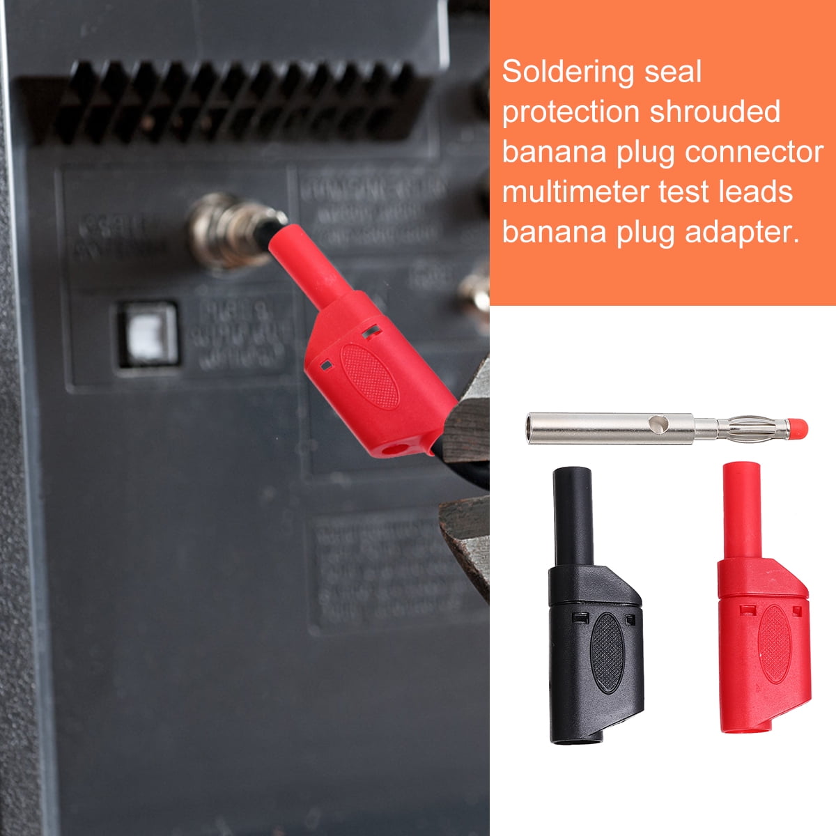 10 Pcs Banana Plug Connectors Multimeter Test Leads Ends Banana Plugs Adapter