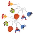 10 Pcs Baseball Key Decoration Keychain for Boys Fob Ring Sport