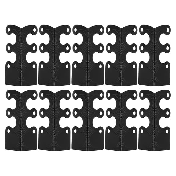 10 Pcs Baseboard Corner Protectors for Furniture Taper Candle Holders Ring Black