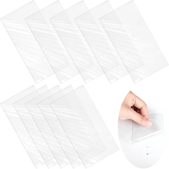 Bathtub Hole Patch Kit 10 Pcs, Waterproof Self-Adhesive Repair Tape for Pool Liner Roof Skylight Vinyl Siding, Transparent Crack Fix Tool