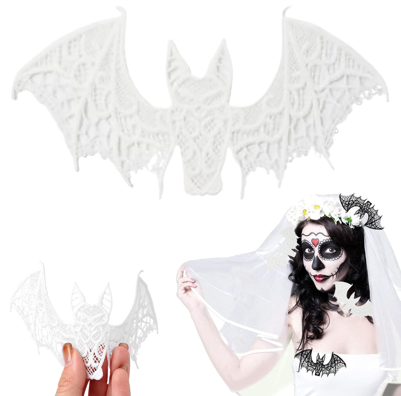 10 Pcs Bats Decoration Stain Glass Window Christmas Star Ornament Set